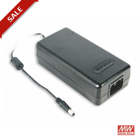 MES50A-8P1J MEANWELL Adaptateur AC-DC de table, prise entrée IEC320-C14 à 3 broches, Sortie 48VDC / 1.04 ave..
