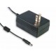 GS25U05-P1J MEANWELL AC-DC Wall mount adaptor, Output 5VDC / 4A, 2 pin USA plug