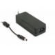 GS60A07-P1J MEANWELL AC-DC Industrial desktop adaptor with 3 pin IEC320-C14 input socket, Output 7.5VDC / 6A..