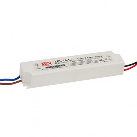 LPL-18-36 MEANWELL Alimentation à découpage, sortie unique, 36V / 0,5 A