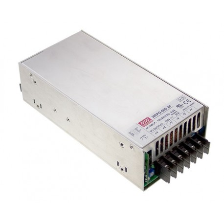 HRP-600-15 MEANWELL AC-DC Single output enclosed power supply, Output 15VDC / 43A, fan cooling