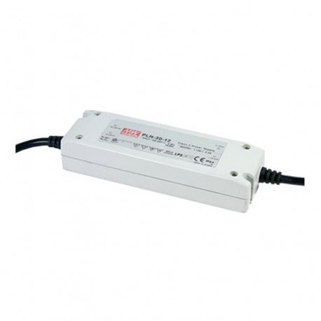 PLN-30-15 MEANWELL AC-DC Single output LED driver Mix mode (CV+CC), Output 15VDC / 2A, cable output, Encapsu..