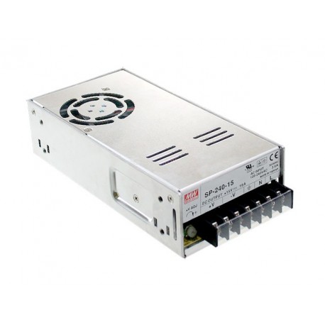 SP-240-30 MEANWELL AC-DC Enclosed power supply, Output 30VDC / 8A, PFC, forced air cooling