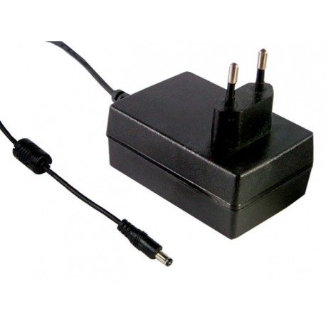 GS25E48-P1J MEANWELL Adattatore AC-DC a parete, Uscita a 48VDC / 0.52 A, spina UERO 2 poli