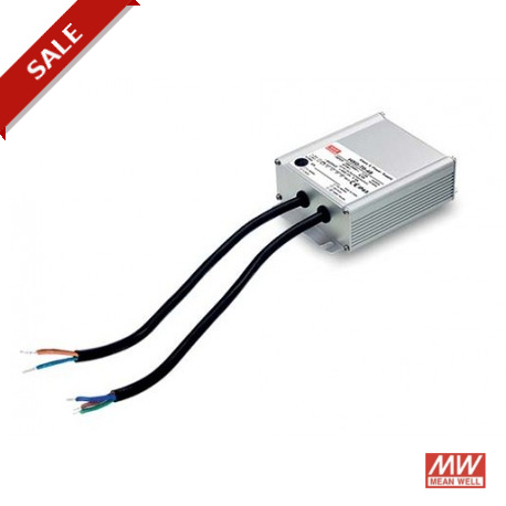 HSG-70-18 MEANWELL Driver LED AC-DC à sortie unique mode mixte (CV+CC), Sortie 18VDC / 4A, IP65, Sortie câbl..