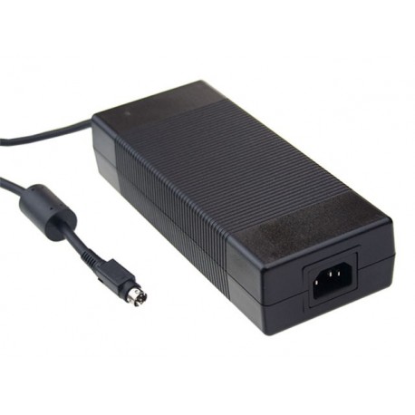 GS220A48-R7B MEANWELL Adaptateur AC-DC de table avec prise entrée IEC320-C14 à 3 broches, Sortie 48VDC / 4.6..