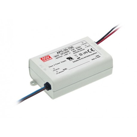 APC-35-700 MEANWELL AC-DC Single output LED driver Constant Current (CC), Output 0.7A / 15-50VDC