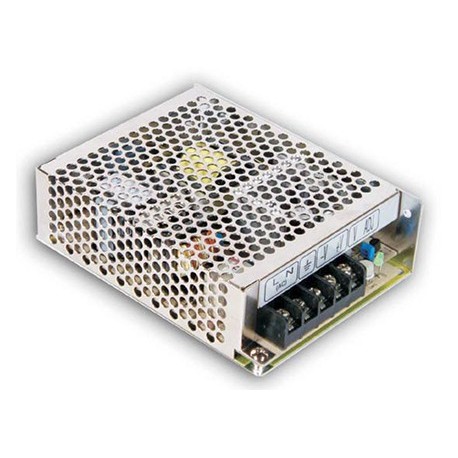 RS-75-5 MEANWELL Fuente de alimentacion, Entrada: 88-264VCA, Salida: 5VCC, 12A. Potencia: 60W. Formato rejil..