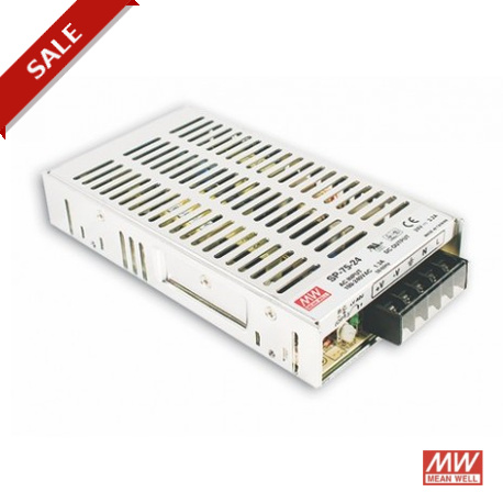 SP-75-13.5 MEANWELL Alimentation AC-DC, format fermé, Sortie 13,5 VDC / 5.6 A, PFC, convection libre d'air