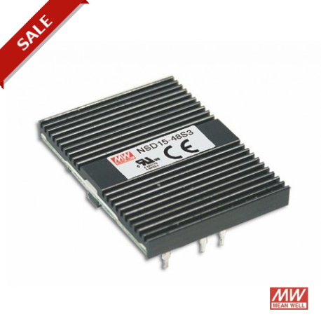 NSD15-48S3 MEANWELL Convertitore DC-DC formato aperto, Ingresso 18-72VDC, Uscita 3.3 VDC / 3.75A