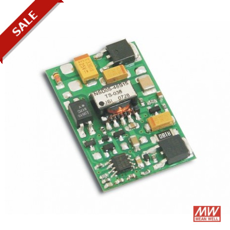 NSD05-48S15 MEANWELL Convertitore DC-DC formato aperto, Ingresso 18-72VDC, Uscita -15 VDC / 0,33 A
