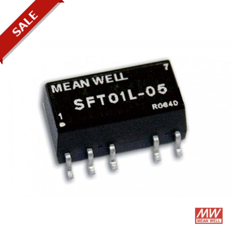 SFT01M-15 MEANWELL Convertidor CC/CC para circuito impreso, Entrada: 10,8-13,2Vcc.Salida: 15Vcc. 67mA. Poten..