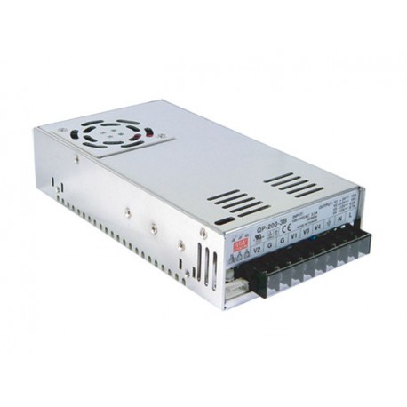 QP-200F MEANWELL AC-DC Quad output enclosed power supply, Output 5VDC / 20A +15VDC / 6A +24VDC / 6A -15VDC /..