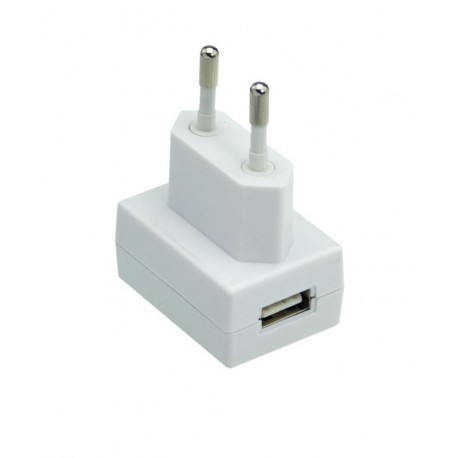 GS05E-USB MEANWELL AC-DC Wall mount adaptor, Output 5VDC / 1A, 2 pin EURO plug, USB Output connector