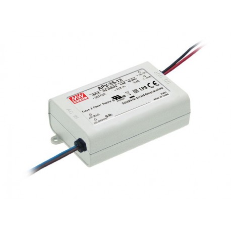 APV-35-24 MEANWELL Driver LED AC-DC uscita singola, Tensione Costante (CV), Uscita 24 VDC / 1,5 A