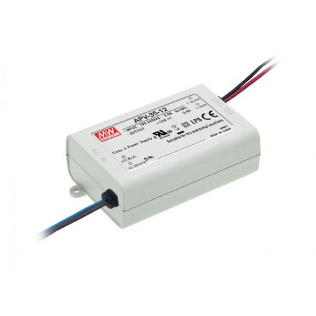 APV-35-24 MEANWELL AC-DC Single output LED driver Constant Voltage (CV), Output 24VDC / 1.5A