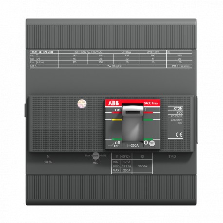 1SDA068231R1 ABB XT3S 250 TMD 200-2000 4p F F InN 100%