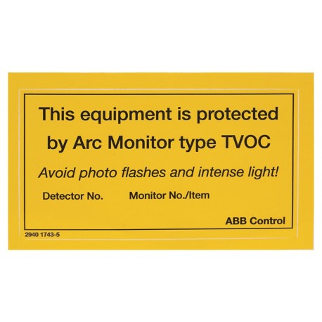 1SFA663005R1001 ABB TVOC-ETIKETT