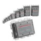 LX460 1SFN075710R1000 ABB Extensiones de terminales para arrancador suave tipo PSTX470 PSTX570. Orificio Ø10..