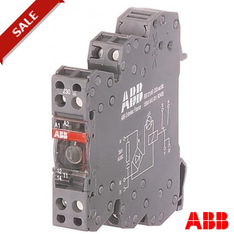 RBR 122 A-230VAC/D 1SNA645513R2000 ABB RBR122A-230VAC/DC Interface relay R600 2c/o,A1-A2 230VAC/DC,250V/1mA-..