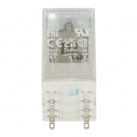 1SVR405611R1000 ABB CR-M024DC2 Pluggable interface relay 2c/o, A1-A2 24VDC, 250V/12A
