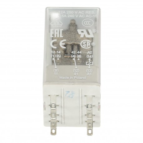 1SVR405611R2000 ABB CR-M120AC2 Pluggable interface relay 2c/o, A1-A2 120VAC, 250V/12A