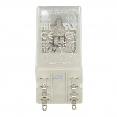 1SVR405611R6000 ABB CR-M048DC2 Pluggable interface relay 2c/o, A1-A2 48VDC, 250V/12A
