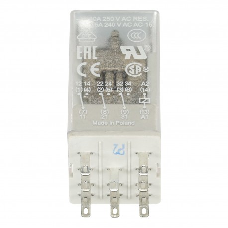 1SVR405612R7000 ABB CR-M110AC3 Pluggable interface relay 3c/o, A1-A2 110VAC, 250V/10A
