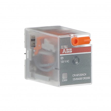 1SVR405613R2000 ABB CR-M120AC4 Pluggable interface relay 4c/o, A1-A2 120VAC, 250V/6A