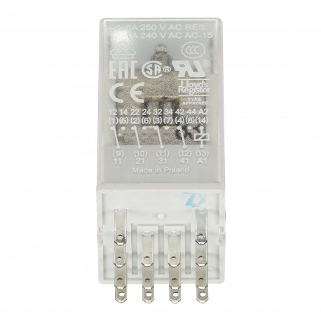 1SVR405613R7000 ABB CR-M110AC4 Pluggable interface relay 4c/o, A1-A2 110VAC, 250V/6A