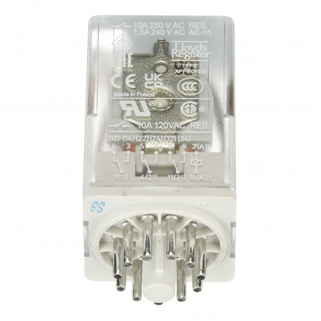 1SVR405622R1100 ABB CR-U024DC3L Pluggable interface relay 3c/o, A1-A2 24VDC, 250V/10A, LED
