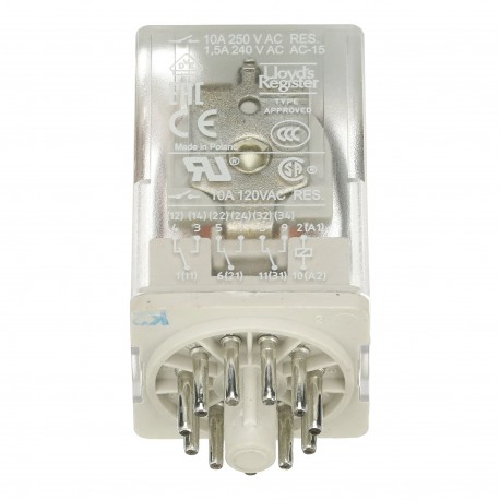 1SVR405622R4100 ABB CR-U012DC3L Pluggable interface relay 3c/o, A1-A2 12VDC, 250V/10A, LED