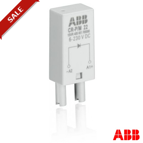 CR-P/M42BV 1SVR405652R4100 ABB CR-P/M 42BV Pluggable module diode and LED green, 24-60VDC, A1+, A2-