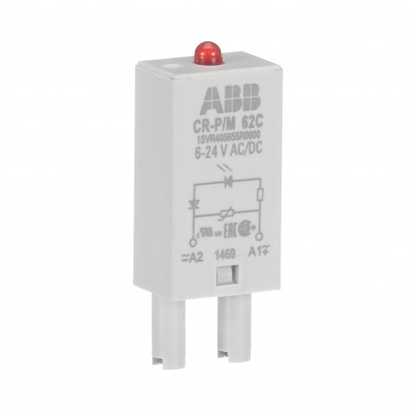 1SVR405655R0000 ABB CR-P / modulo M 62C Pluggable varistore e LED rosso, 6-24VAC / DC
