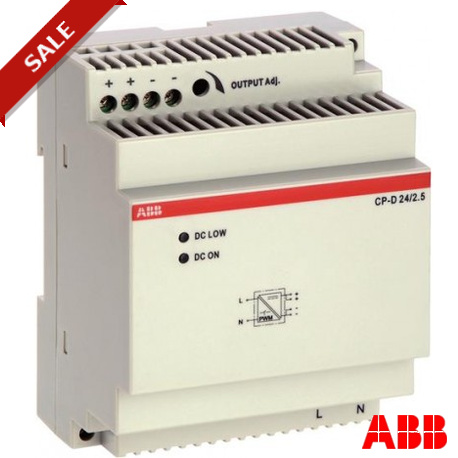 CP-D 24/2.5 1SVR427044R0200 ABB CP-D 24/2.5 Power supply In: 100-240VAC Out: 24VDC/2.5A