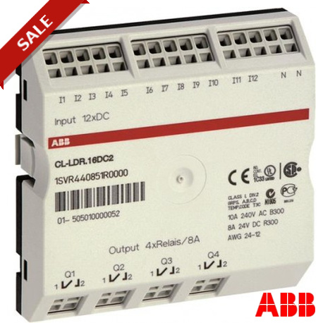 CL-LDT.16DC2 1SVR440851R1000 ABB CL-LDT.16DC2 Exibição I / O módulo-12I / 4O, transistor