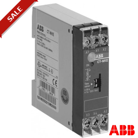 CT-MKE 1SVR550019R0000 ABB CT-MKE Time relay, solid-state, multif. 1n/o, 0.1-10s/3-300s, 24-240VAC/DC