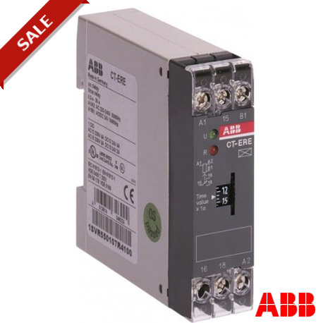 CT-ERE 1SVR550100R1100 ABB relais CT-ERE Temps, ON-delay 1c / o, 0.1-10s, 110-130VAC