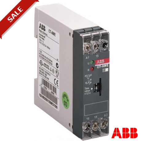 CT-AWE 1SVR550150R3100 ABB CT-AWE Temps relais, impulsion-OFF 1c / o, 0.05-1s, 110-130VAC, w / o aux.supply