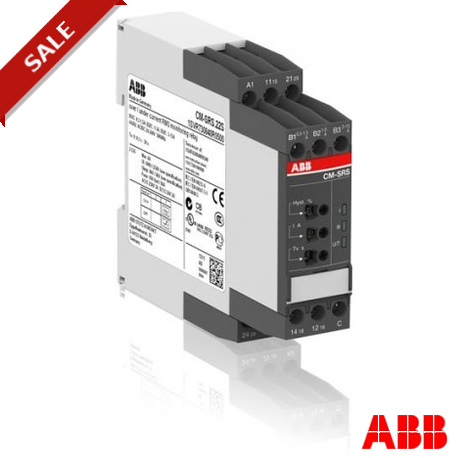 CM-SRS.21S 1SVR730841R0400 ABB CM-SRS.21S Current monitoring relay 2c/o, B-C 3mA-1A RMS, 110-130VAC