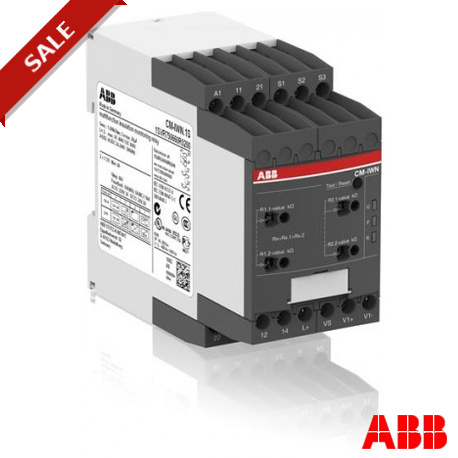 CM-IWN.1P 1SVR760660R0200 ABB CM-IWN.1P Insulation monitoring relay 2c/o, 1-100kOhm,2-200kOhm, 24-240VAC/DC