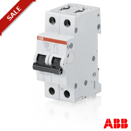 S201-C2NA 2CDS251103R0024 ABB Miniature Circuit Breaker S200 2P C 2 A