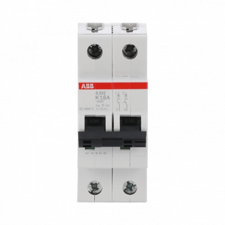 2CDS252001R0257 ABB Miniature Circuit Breaker S200 2P K 1,6 A