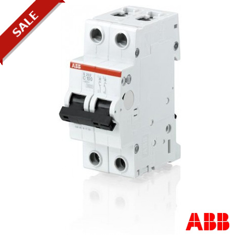 S202-C80 2CDS252001R0804 ABB Miniature Circuit Breaker S200 80-100A 2P C 80 A