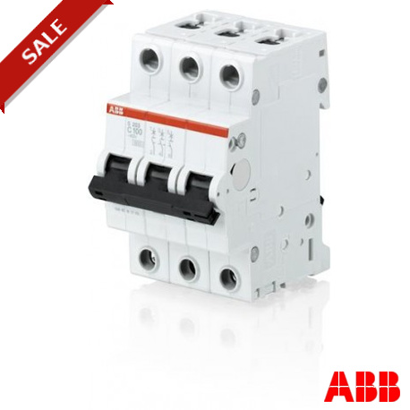 S203-C100 2CDS253001R0824 ABB Miniature Circuit Breaker S200 80-100A 3P C 100 A