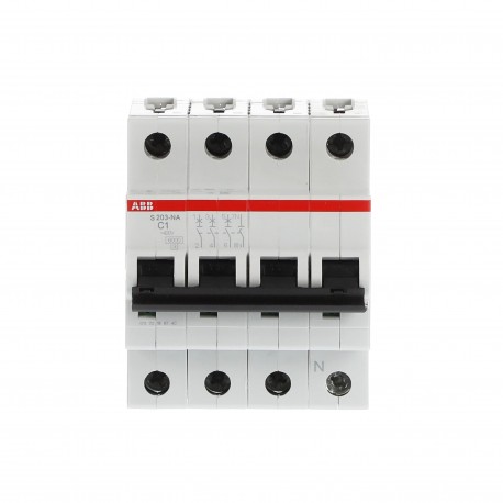 2CDS253103R0014 ABB Miniature Circuit Breaker S200 4P C 1 A