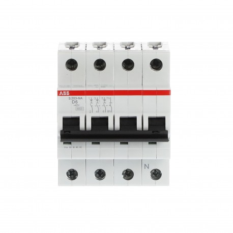 2CDS253103R0061 ABB Int.aut. S203-D6NA 3p+N 6A D 10kA