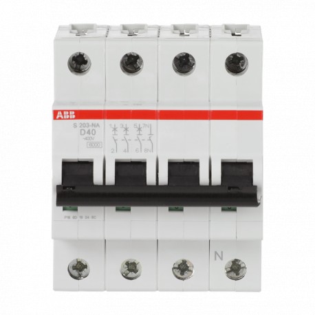 2CDS253103R0401 ABB Miniature Circuit Breaker S200 4P D 40 A
