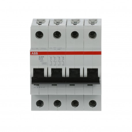 2CDS254001R0031 ABB Miniature Circuit Breaker S200 4P D 3 A