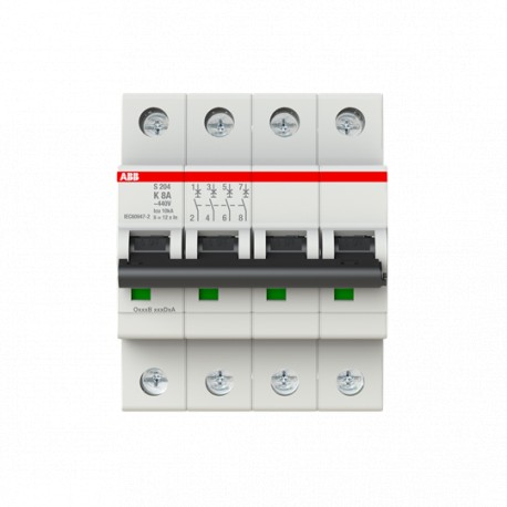 2CDS254001R0407 ABB Int.aut. S204-K8 4p 8A K 10kA